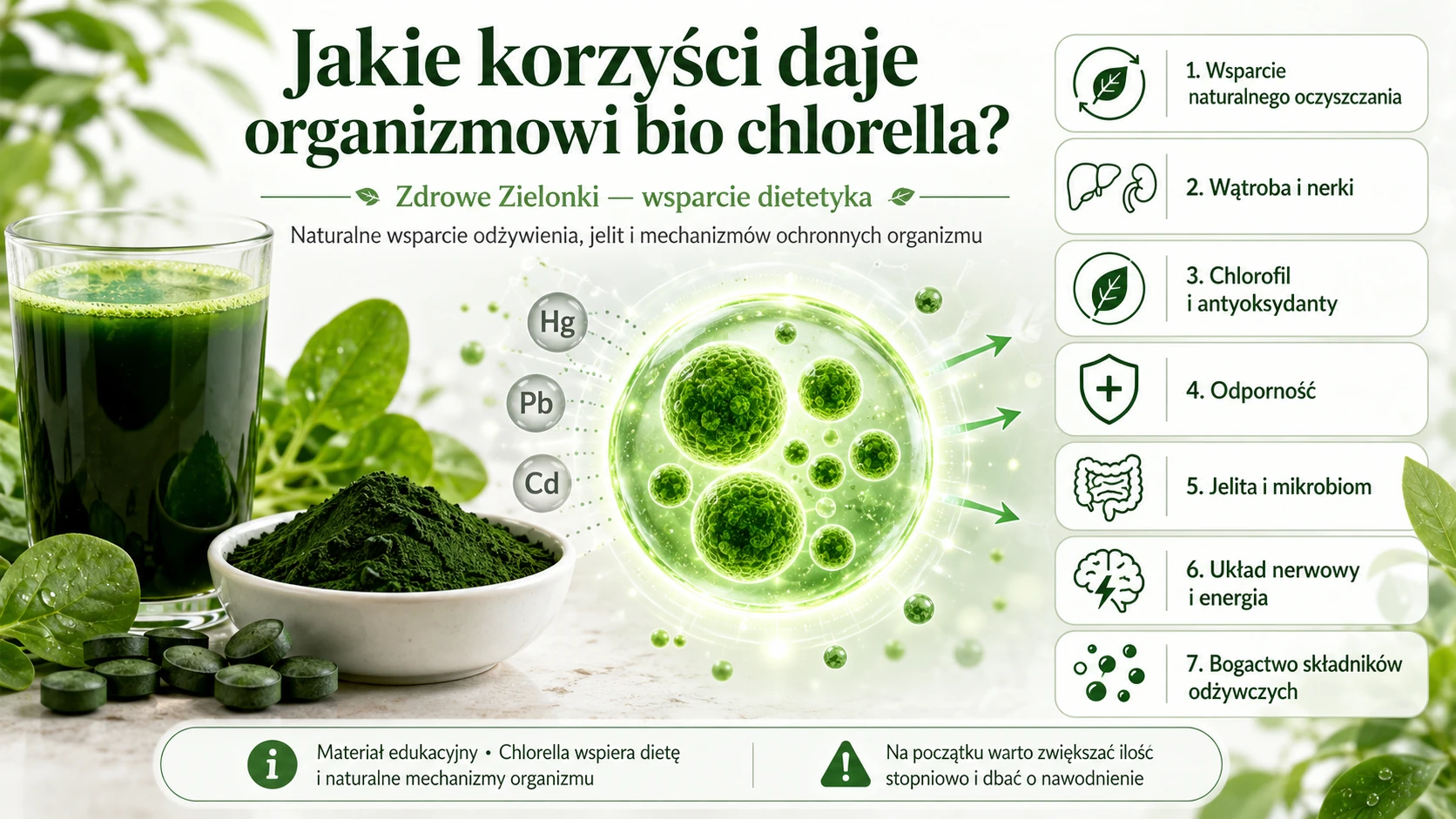 BIO Chlorella jako skoncentrowana zielona żywność